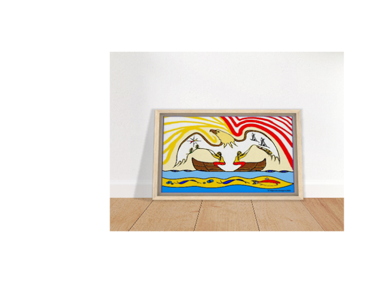 Canvas - wood stretched: Title "Sustenance"