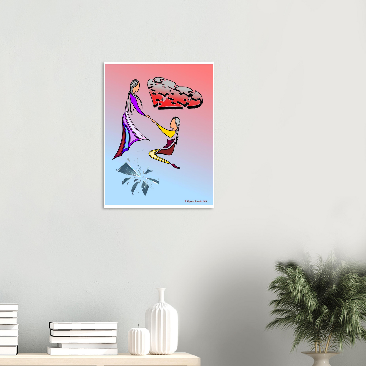 Aluminum - lightweight DIBOND: Title "On bended knee"