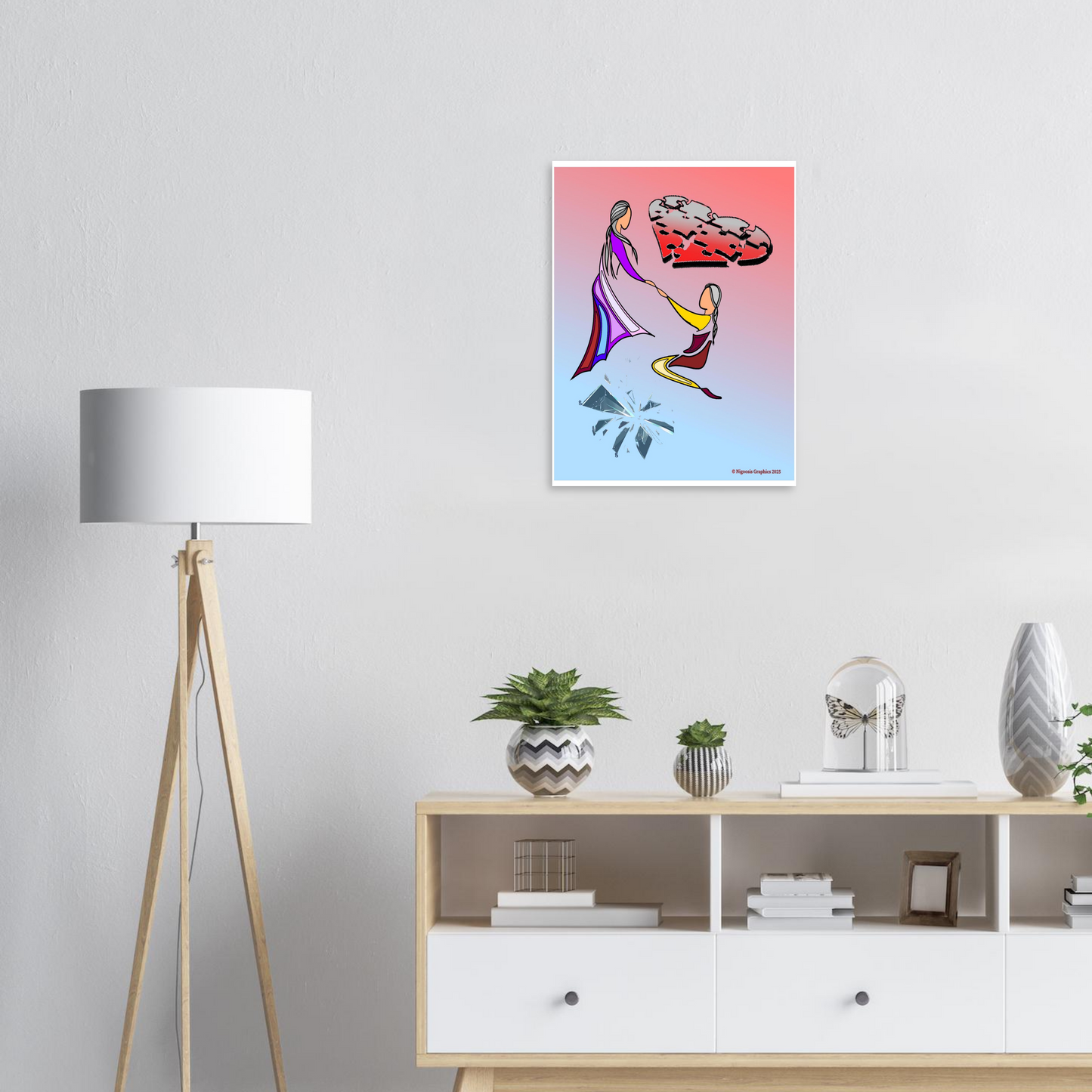 Aluminum - lightweight DIBOND: Title "On bended knee"