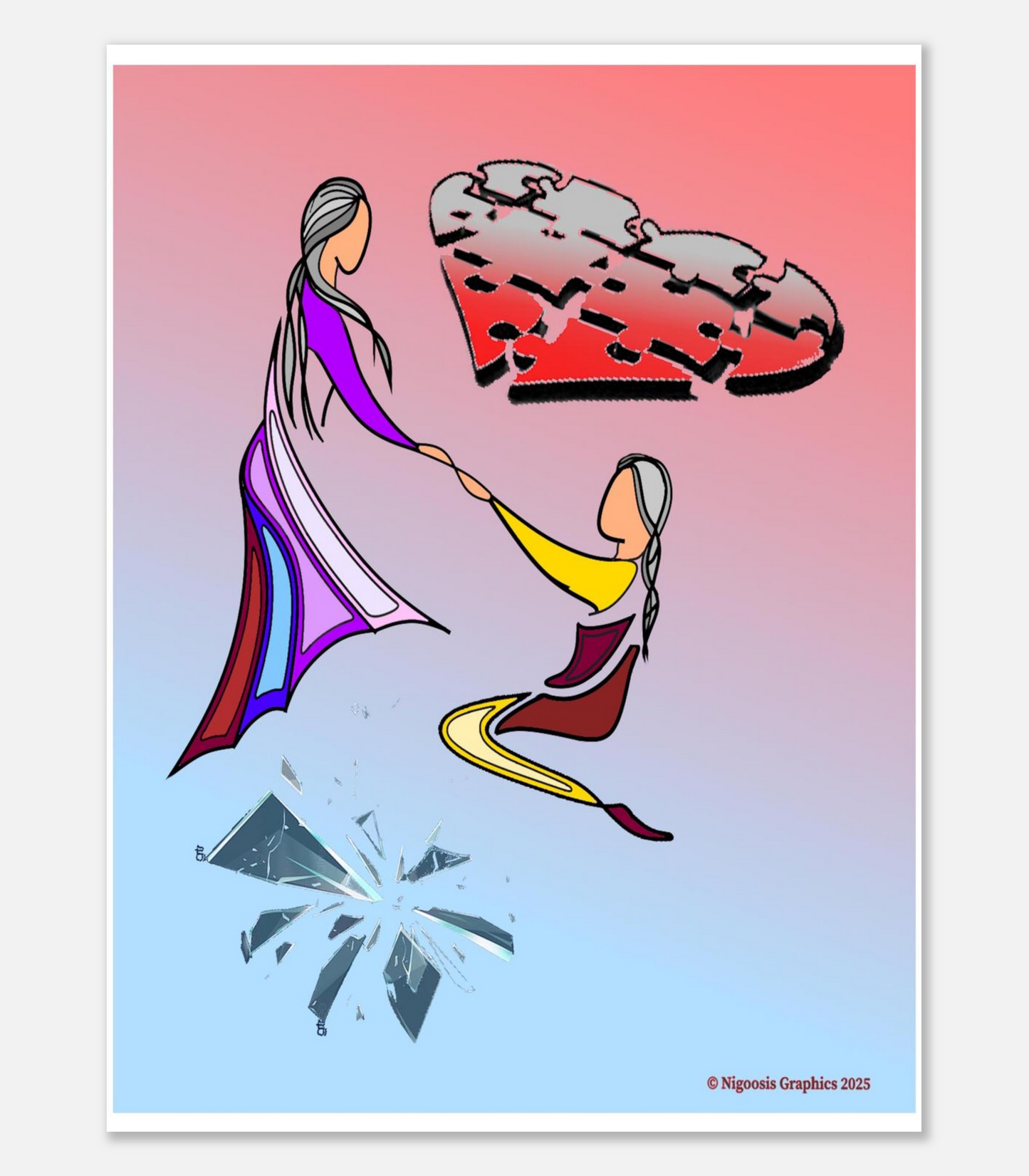 Aluminum - lightweight DIBOND: Title "On bended knee"