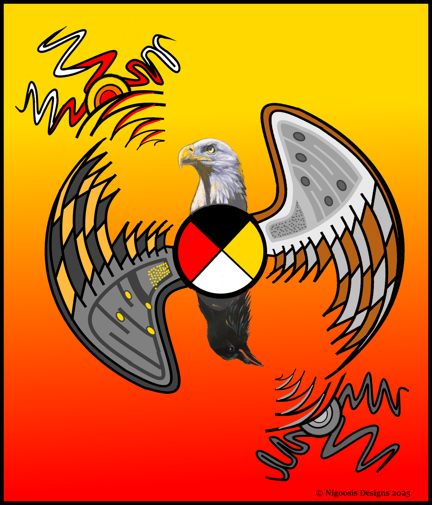 Canvas - Wood stretched: Title "Dichotomy"